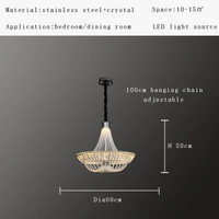 Lustre Moderne en Cristal Français LED pour Hôtel et Villa Prestigieuse