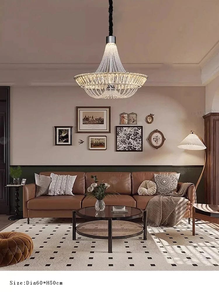 Lustre Moderne en Cristal Français LED pour Hôtel et Villa Prestigieuse | Marco Lucetti