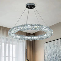Lustre Moderne en Cristal K9 avec Suspension et Télécommande Dimmable | Marco Lucetti