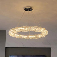 Lustre Moderne en Cristal K9 avec Suspension et Télécommande Dimmable | Marco Lucetti