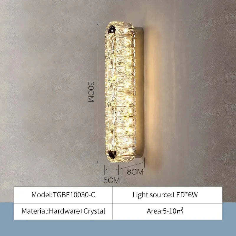Lustre Moderne en Cristal K9 LED Dimmable pour Maison | Marco Lucetti Applique A / Lumière blanche