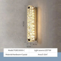 Lustre Moderne en Cristal K9 LED Dimmable pour Maison | Marco Lucetti Applique A / Lumière blanche