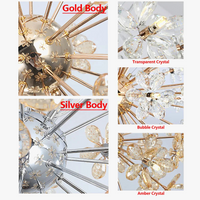 Lustre Moderne en Cristal LED Pissenlit - Boule Ronde Suspension Design