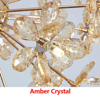 Lustre Moderne en Cristal LED Pissenlit - Boule Ronde Suspension Design