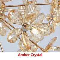 Lustre Moderne en Cristal LED Pissenlit - Boule Ronde Suspension Design | Marco Lucetti