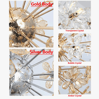 Lustre Moderne en Cristal LED Pissenlit - Boule Ronde Suspension Design | Marco Lucetti