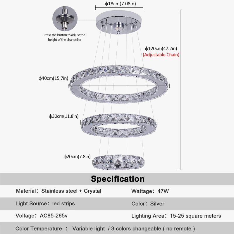 Lustre Moderne en Cristal Luxueux - Luminaires Décoratifs Haute Gamme
