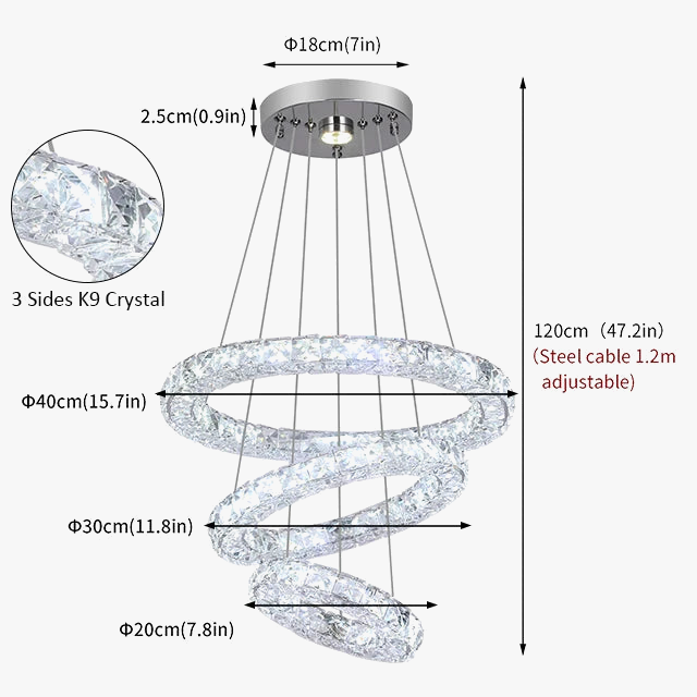 Lustre Moderne en Cristal Luxueux - Luminaires Décoratifs Haute Gamme