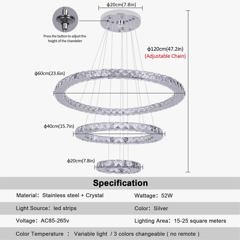 Lustre Moderne en Cristal Luxueux - Luminaires Décoratifs Haute Gamme | Marco Lucetti