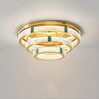 Lustre moderne en cristal rond à trois couches LED 2024 - Élégance Illuminée | Marco Lucetti 40 60 80 cm / Lumière naturelle