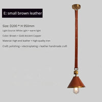 Lustre moderne en cuir avec suspension lumière et verre cristal de luxe | Marco Lucetti E