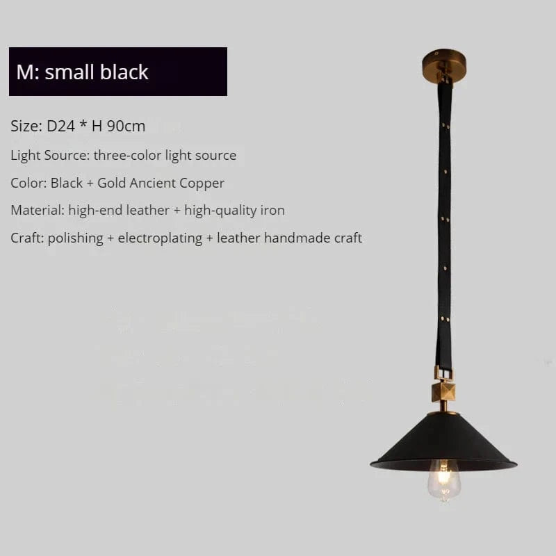 Lustre moderne en cuir avec suspension lumière et verre cristal de luxe | Marco Lucetti M.