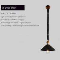 Lustre moderne en cuir avec suspension lumière et verre cristal de luxe | Marco Lucetti M.