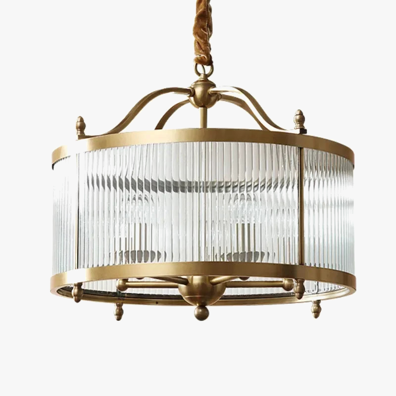 Lustre Moderne en Cuivre avec Tubes de Verre - 2 Modèles Exclusifs