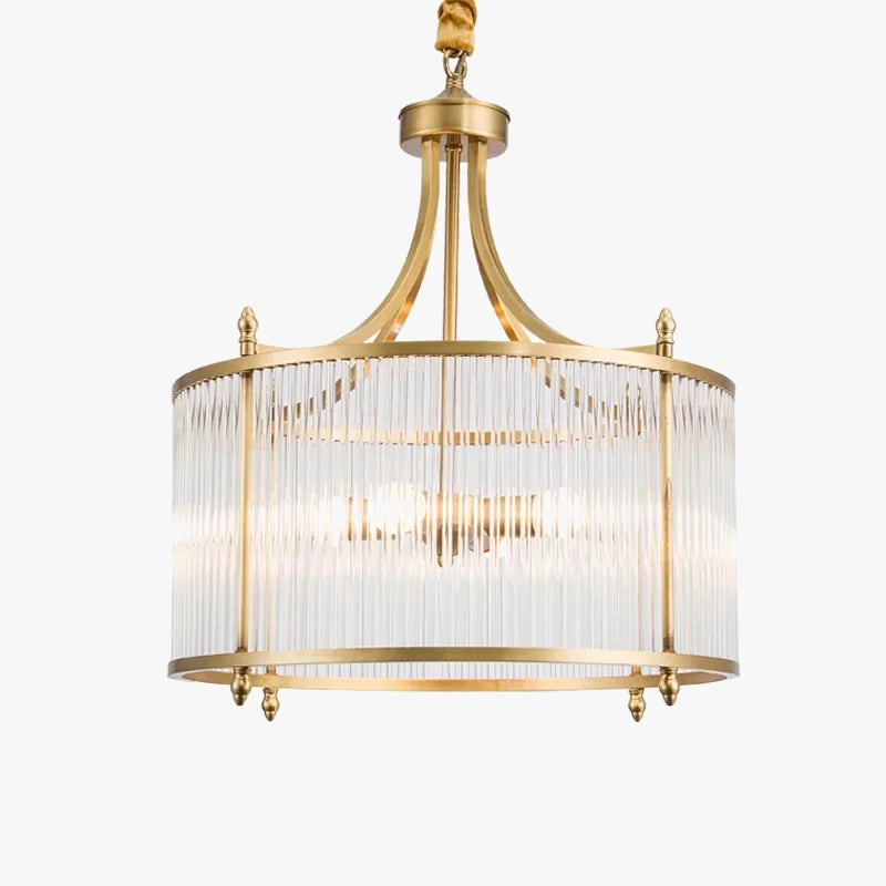 Lustre Moderne en Cuivre avec Tubes de Verre - 2 Modèles Exclusifs
