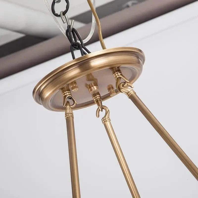 Lustre moderne en cuivre et Bronze authentique. | Marco Lucetti