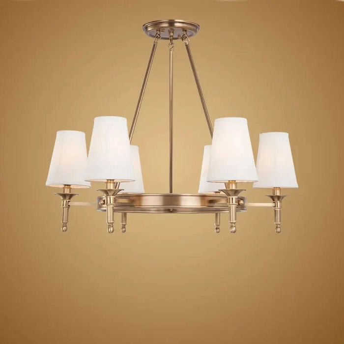 Lustre moderne en cuivre et Bronze authentique. | Marco Lucetti 6 lumières
