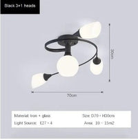 Lustre moderne en fer et verre - Plafonnier américain | Marco Lucetti