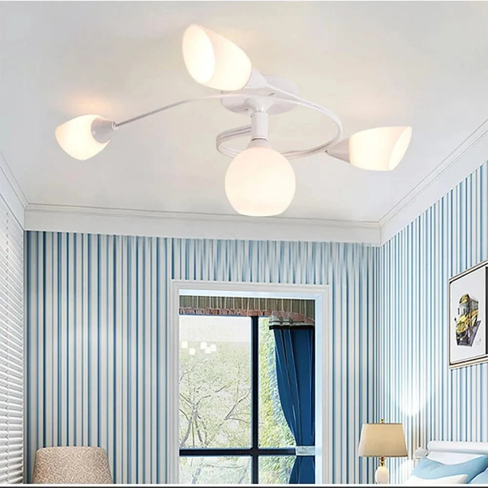 Lustre moderne en fer et verre - Plafonnier américain | Marco Lucetti