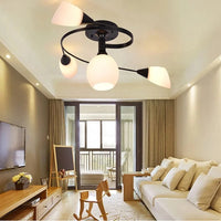 Lustre moderne en fer et verre - Plafonnier américain | Marco Lucetti