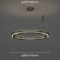 Lustre Moderne en Métal Design pour un Eclairage Intérieur | Marco Lucetti 1 anneau 56cm / Gradation à distance RC