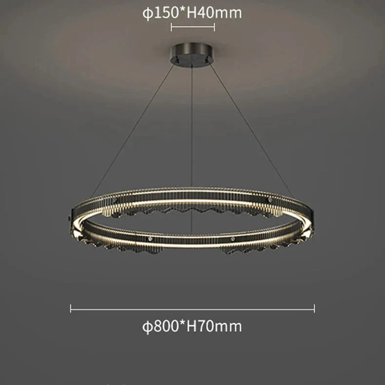 Lustre Moderne en Métal Design pour un Eclairage Intérieur | Marco Lucetti 1 anneau 80cm / Gradation à distance RC