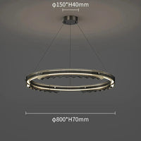 Lustre Moderne en Métal Design pour un Eclairage Intérieur | Marco Lucetti 1 anneau 80cm / Gradation à distance RC