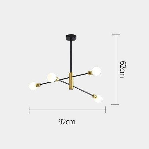 Lustre Aries Constellation - Métal Noir et Doré