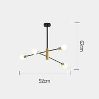 Lustre Aries Constellation - Métal Noir et Doré