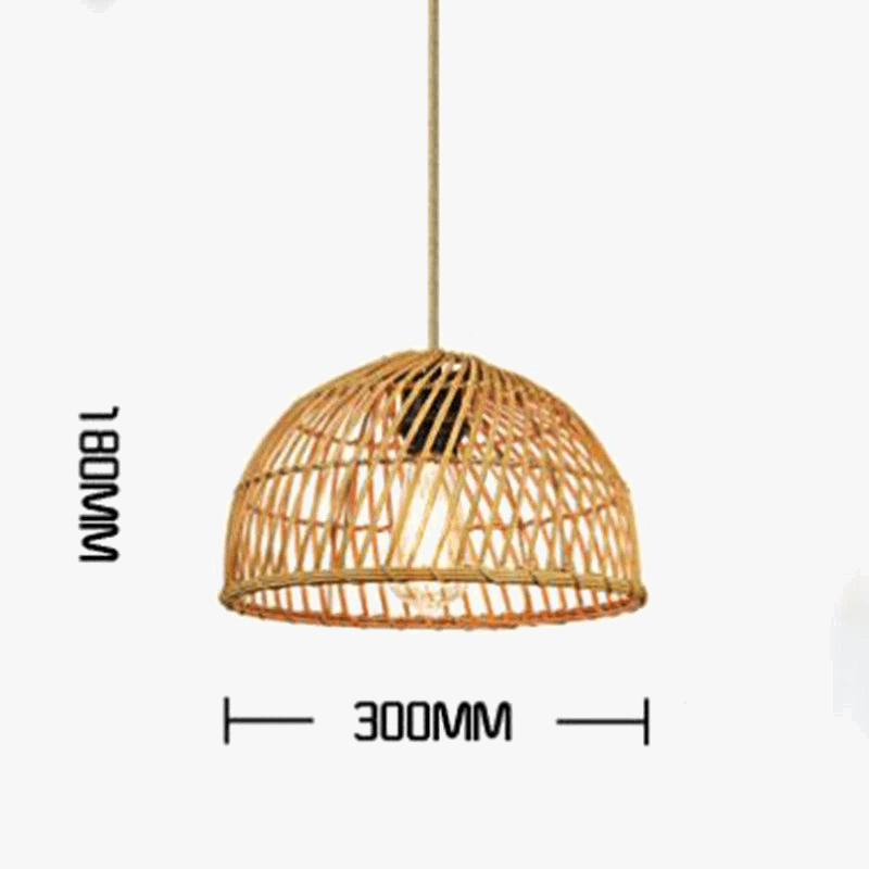 Lustre moderne en rotin artisanal | Marco Lucetti