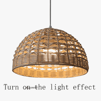 Lustre moderne en rotin artisanal | Marco Lucetti