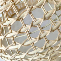 Lustre moderne en rotin artisanal | Marco Lucetti