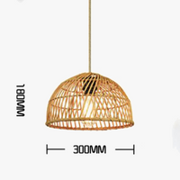 Lustre moderne en rotin artisanal