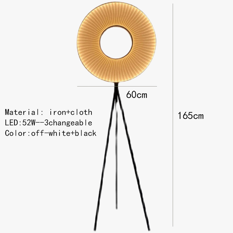 Lustre moderne Iris LED en tissu pour décoration d'hôtel