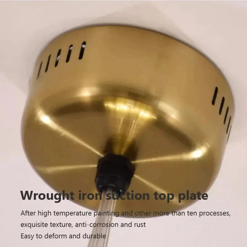 Lustre moderne en verre avec boules blanches LED | Marco Lucetti