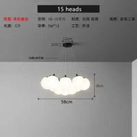 Lustre Moderne en Verre Illuminé par LED pour Décoration Intérieure | Marco Lucetti 15 têtes / Lumière froide