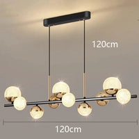 Lustre Moderne en Verre LED pour Déco Intérieure | Marco Lucetti 10 têtes / Gradation à distance RC