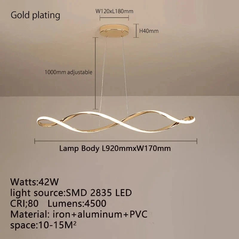 Lustre moderne en verre pour un éclairage intérieur élégant | Marco Lucetti B-doré / Lumière tricolore