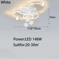 Lustre Moderne Intelligent LED Décoratif - Livraison Gratuite - Brilliance À Chaque Étape | Marco Lucetti Blanc / 3 couleurs pas de télécommande