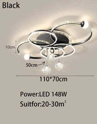 Lustre Moderne Intelligent LED Décoratif - Livraison Gratuite - Brilliance À Chaque Étape | Marco Lucetti Noir / 3 couleurs pas de télécommande