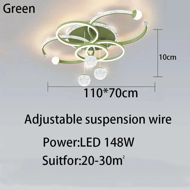 Lustre Moderne Intelligent LED Décoratif - Livraison Gratuite - Brilliance À Chaque Étape | Marco Lucetti Vert / 3 couleurs pas de télécommande