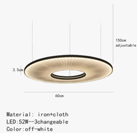 Lustre moderne Iris LED en tissu pour décoration d'hôtel | Marco Lucetti