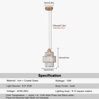 Lustre K9 Crystal Led Light - Style Moderne