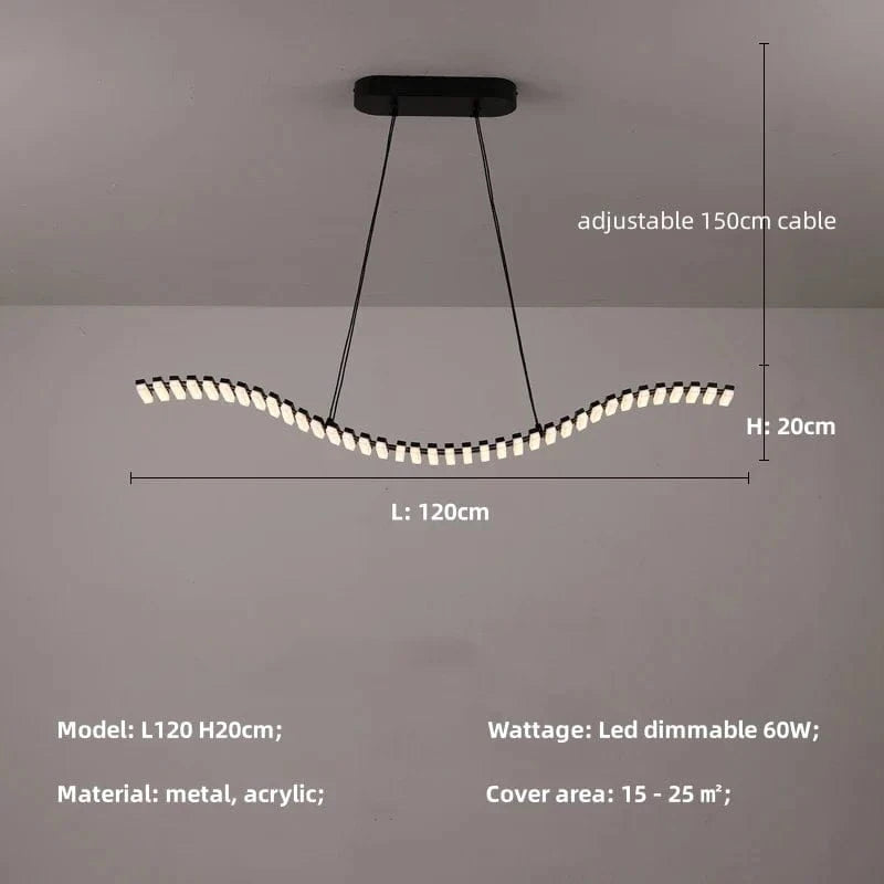 Lustre moderne LED à intensité variable - Minimalisma Luminaria | Marco Lucetti Modèle A L120cm / Lumière variable à distance