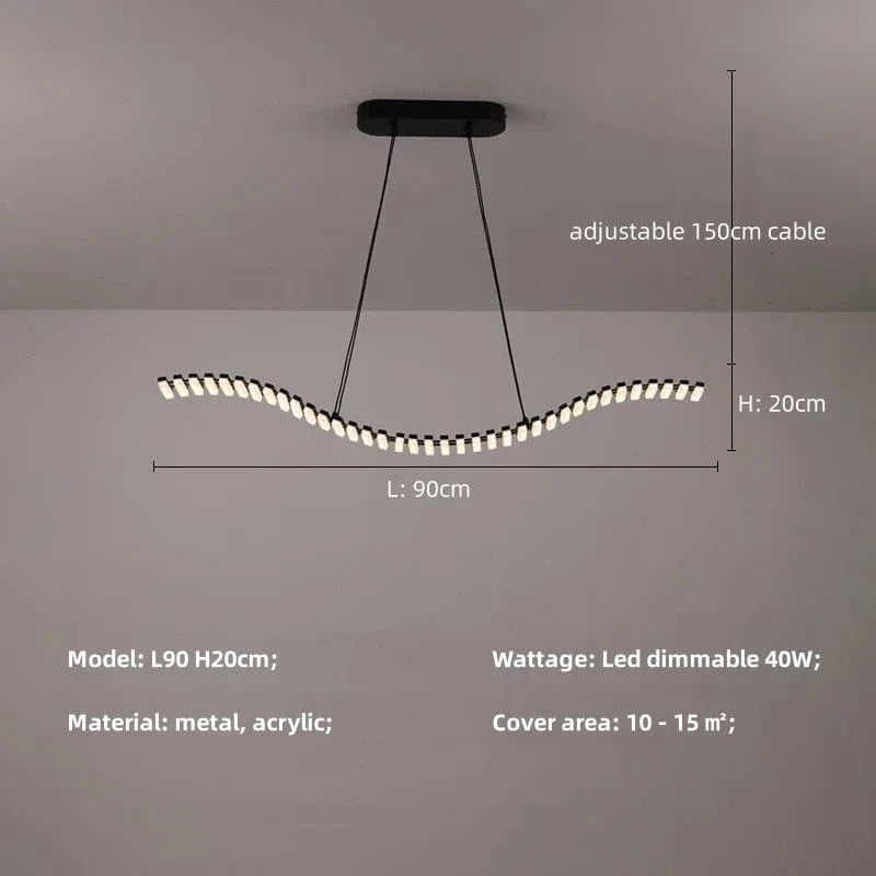 Lustre moderne LED à intensité variable - Minimalisma Luminaria | Marco Lucetti Modèle A L90cm / Lumière chaude 3000K