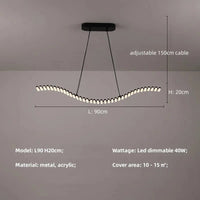 Lustre moderne LED à intensité variable - Minimalisma Luminaria | Marco Lucetti Modèle A L90cm / Lumière chaude 3000K