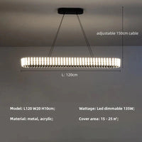 Lustre moderne LED à intensité variable - Minimalisma Luminaria | Marco Lucetti Modèle B L120cm / 3 lumières à intensité variable