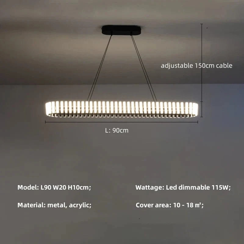 Lustre moderne LED à intensité variable - Minimalisma Luminaria | Marco Lucetti Modèle B L90cm / Lumière blanche 6500K