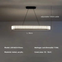 Lustre moderne LED à intensité variable - Minimalisma Luminaria | Marco Lucetti Modèle B L90cm / Lumière blanche 6500K