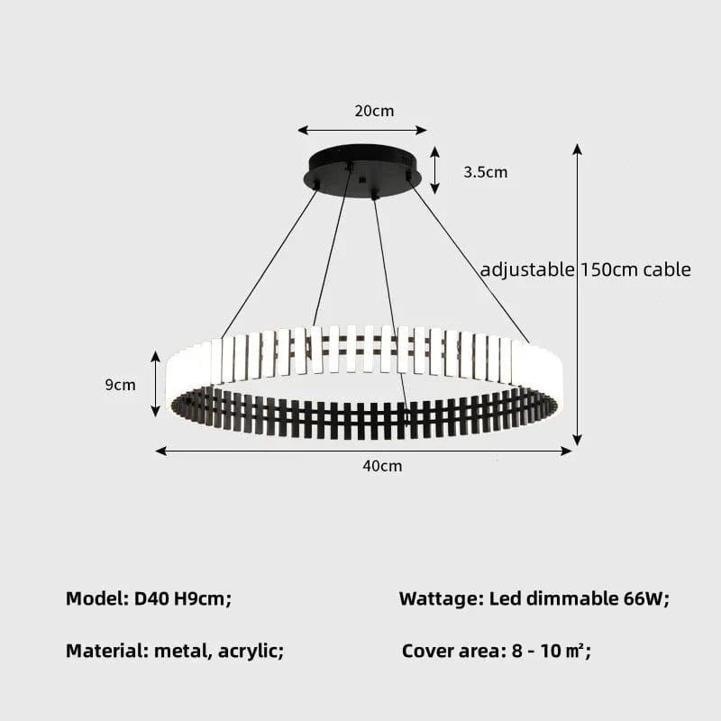 Lustre moderne LED à intensité variable - Minimalisma Luminaria | Marco Lucetti Pendentif D40cm / Lumière neutre 4200K